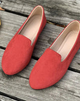 Pax | Bequeme Slip-On Flache Schuhe mit Spitzem Zehenbereich in Rot