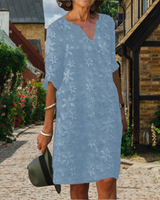 Amber - Elegantes Kleid für Damen in Himmelblau