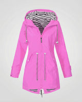Regenmantel Damen Kapuze in Rosa