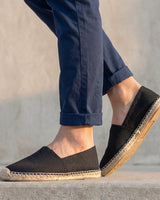 Reimar | Herren Espadrilles Schlupfschuh Jutesohle in Schwarz