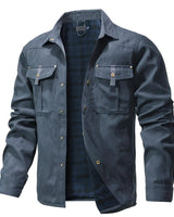 Bram - Robuste Übershirt Jacke in Blau
