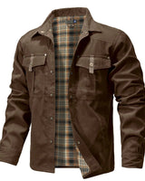 Bram - Robuste Übershirt Jacke in Braun