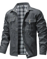 Bram - Robuste Übershirt Jacke in Grau