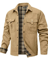 Bram - Robuste Übershirt Jacke in Khaki