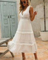Luftiges Boho-Kleid in Weiß