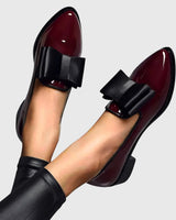 Romy | Damen Loafer mit Schleife in Rot