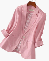 Rosalind | Damen Rosa 3/4 Arm Blazer in Rosa