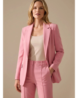 Rosalinde | Damen Hosenanzug mit Blazer und weiter Hose, Revers und Taschen in Rosa