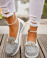 Rosemunde | Damen Loafer Schuhe mit Schnalle in Grau