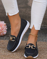 Rosemunde | Damen Loafer Schuhe mit Schnalle in Schwarz