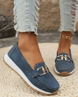 Rosemunde | Damen Loafer Schuhe mit Schnalle in Marineblau