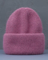Damen und Herren Strick Mütze in Rosa Rot