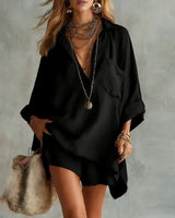 Rosina | Damen Zweiteiler Set in Schwarz