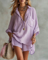 Rosina | Damen Zweiteiler Set in Lila
