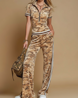 Rosita | Damen Camouflage Trainingsanzug Set in Khaki