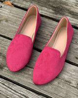 Pax | Bequeme Slip-On Flache Schuhe mit Spitzem Zehenbereich in Rosa