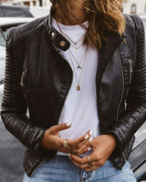 Emma Noir Lederjacke in Schwarz