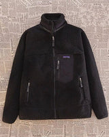 Arvyn | Warme Lammwoll-Fleecejacke für Herren in Schwarz