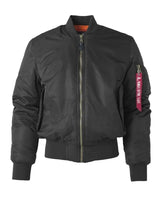 Azemar | Hochwertige Unisex Bomberjacke mit Reißverschluss in Schwarz