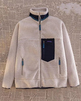Arvyn | Warme Lammwoll-Fleecejacke für Herren in Weiss