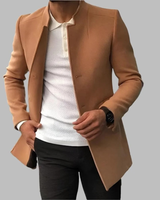 Salomo | Herren Winterjacke mit Stehkragen in Karamell