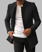 Salomo | Herren Winterjacke mit Stehkragen in Schwarz