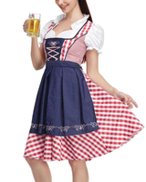 Saskia | Damen Oktoberfest Dirndl Trachtenkleid in Navy Blau
