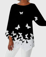 Saskia | Damen Schmetterling Print Tunika mit Glitzer in Stil 5