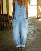 Jasmijn - Denim Overall in Hellblau