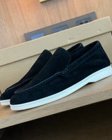 Gerhard | Herren Wildleder Loafer Schick Komfort Elegant in Schwarz
