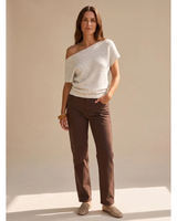Selene | Damen Pullover mit Besonderem Schnitt und Komfort in Weib