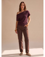 Selene | Damen Pullover mit Besonderem Schnitt und Komfort in Burgund