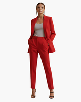 Seraphima | Damen Blazer Anzug Set mit Hose in Rot