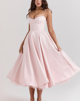 Evelina – mittellanges Kleid in Rosa
