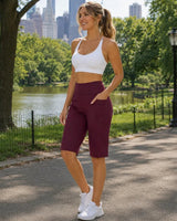 Antonella™ Premium-Flexstrick-Shorts mit Hohem Bund in Rot