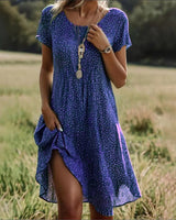 Carrie – Boho Chic Sommerkleid in Blau