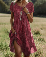 Carrie – Boho Chic Sommerkleid in Rot