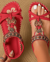 Tavinna - gepolsterte orthopädische Sandalen in Rot