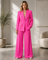 Sigrid | Damen Stilvoller Blazer Hosenanzug in Rosa