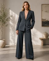 Sigrid | Damen Stilvoller Blazer Hosenanzug in Schwarz