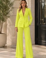 Sigrid | Damen Stilvoller Blazer Hosenanzug in Gelb