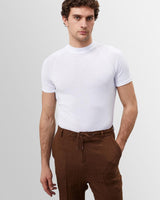 Herren Weiß Schlanke Passform T-Shirt in Weiß