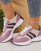 Sneaker Damen Mit Streifendetail in Lila