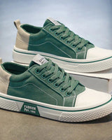 Sneaker Herren Retro Low Top mit Schnürung in Grün