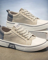 Sneaker Herren Retro Low Top mit Schnürung in Beige