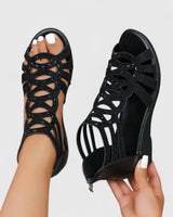 Solara | Damen Orthopädische Riemchensandalen in Schwarz