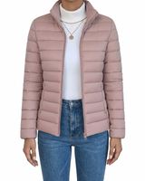 Loryta – Gesteppte Pufferjacke mit Stehkragen Und Reißverschluss in Rosa