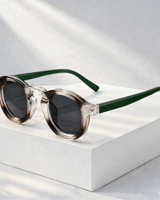 Sonnenbrille rund UV400 Retro Look in Grün