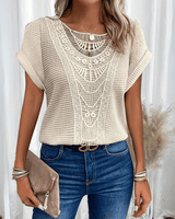 Florisa - Gehäkeltes Top in Beige