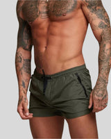 Soren | Herren Badeshorts mit Kordelzug in Armeegrün